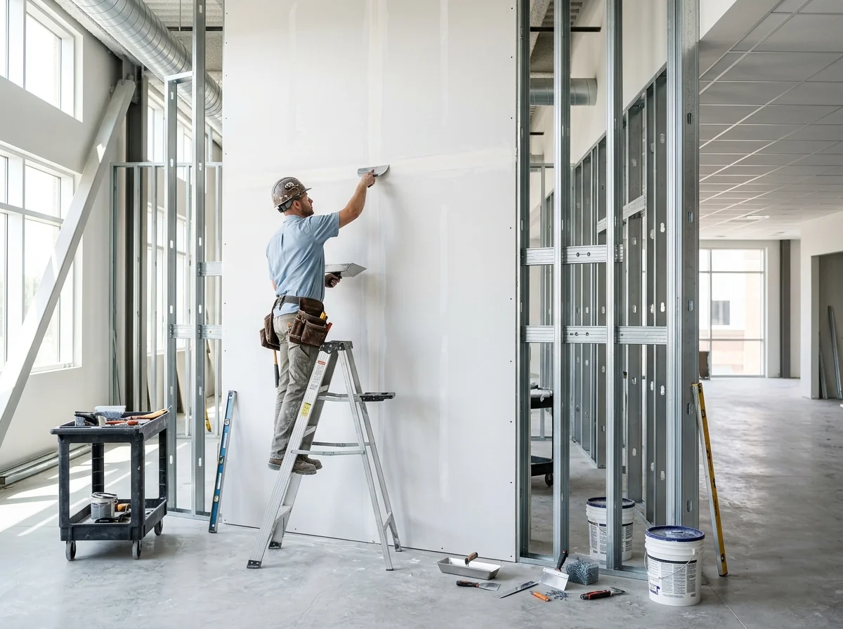 Paredes e divisórias de drywall com isolamento acústico em São Paulo